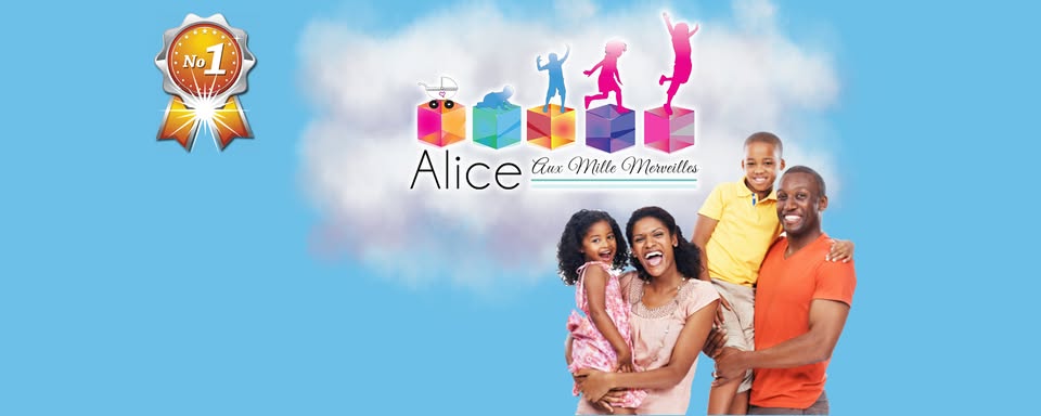 Visuel de la boutique Alice aux Mille Merveilles, avec son logo et une famille